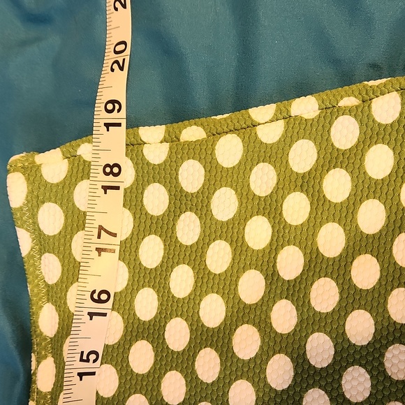 Aerie High Waisted Full Coverage Bikini Bottoms Green with White Polka Dots XXL - Picture 3 of 7